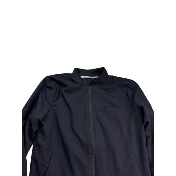 Fabletics Mens Ace Scrub Jacket Size S Black Full Zip 3 Pockets - Picture 2 of 7